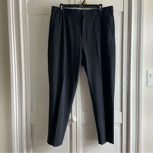 Banana Republic Black Airstretch Dress Pants - Elastic Waist Straight Leg